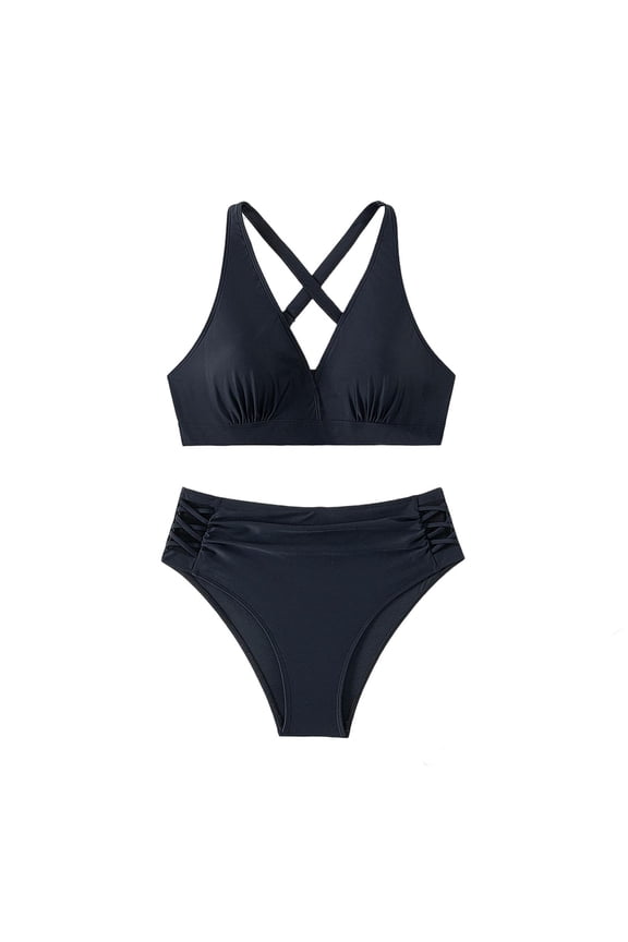 Women's Swimwear Bikini Set High Waisted Two Piece Bathing Suit Flattering Printed Beachwear For Swimming Pool And Vacation