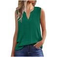 thumbnail image 1 of Ruimatai Women's Tank Top V-Neck Sleeveless Blouse Stylish Loose Fit Eyelet Design Casual Summer Tops Comfortable Breathable Versatile Wardrobe Essential, 1 of 9