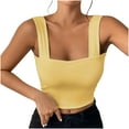 thumbnail image 1 of Ruimatai Women's Tank Tops Summer Sleeveless Solid Color Round Neck Wide Strap Casual Comfortable Stretchy Soft Lightweight T-Shirt, 1 of 4