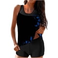 thumbnail image 1 of Ruimatai Women's Two Piece Swimsuit High Waisted Tummy Control Vintage Printed Tankini Top with Shorts Modest Bathing Suit, 1 of 6