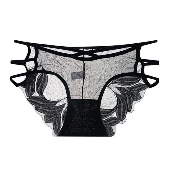 Ruimatai Women's Underwear Lace Low Rise Cotton Gusset Sheer Hipster Panties Comfortable Breathable Soft Stretch Solid Color