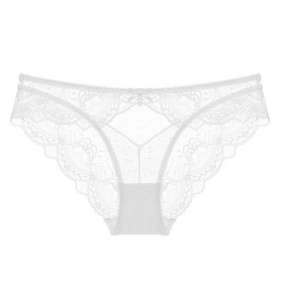 Ruimatai Women's Underwear Lace Mid-Rise Breathable Comfortable Soft Stretch Solid Color Panties