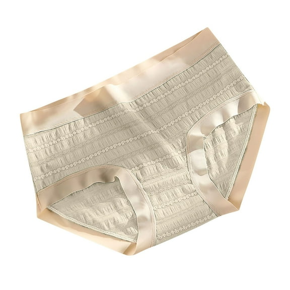 Ruimatai Women's Underwear Soft Breathable Cotton Lace Mid-Rise Comfortable Panties for Daily Wear Home Office Party