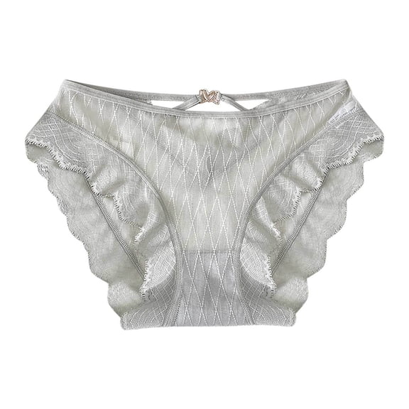 Ruimatai Women's Underwear Summer Lace Briefs Breathable Comfortable Seamless Panties Soft Ice Silk Sexy Solid Casual for Daily Wear