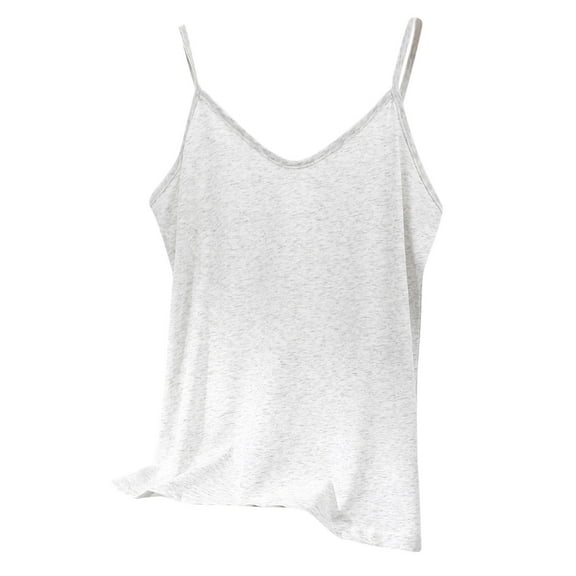 Ruimatai Women's V-Neck Camisole Cotton Linen Sleeveless Pajama Top Soft Comfortable Casual Home Wear Outerwear Base Underwear Fashion Solid Color