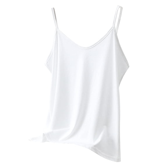 Ruimatai Women's V-Neck Camisole Cotton Linen Sleeveless Pajama Top Soft Comfortable Casual Home Wear Outerwear Base Underwear Fashion Solid Color