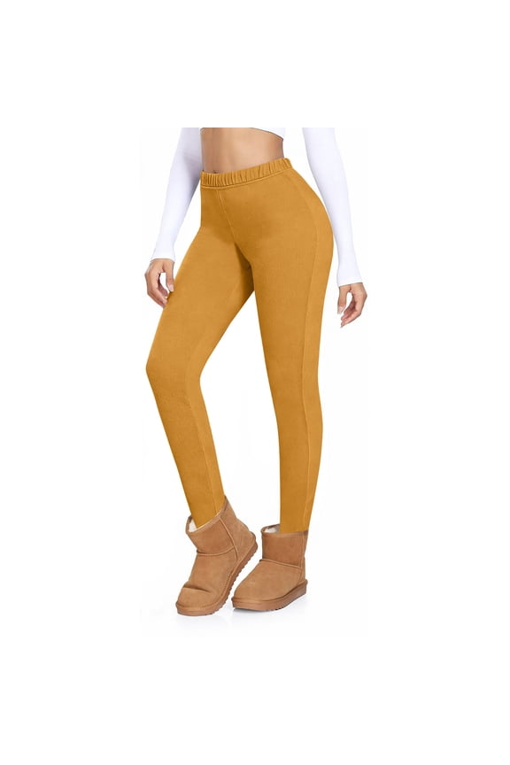 Women's Velvet Thermal Leggings Soft Stretchy Warm Pants for Winter Comfortable Figure Flattering Home Wear in Multiple Colors
