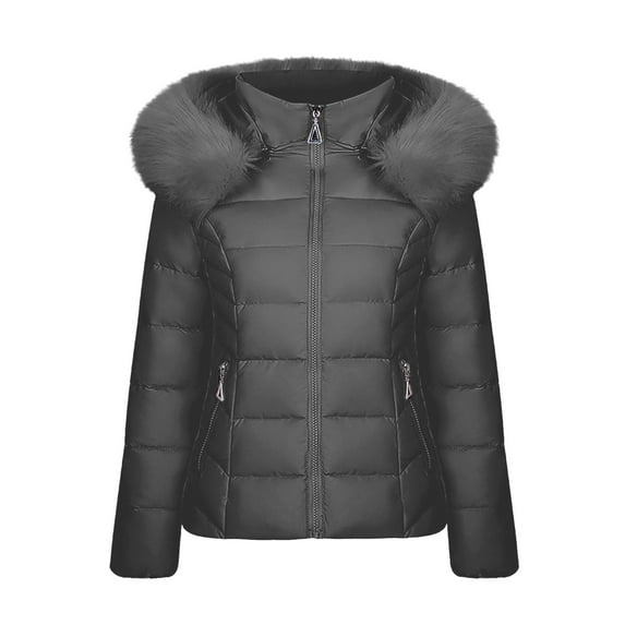 Ruimatai Women's Warm Winter Jackets Snow Coat with Hood Plus SizeWomen's Winter Cotton Jacket With Hood, Waist, And Plush To Overcome Outer Coat