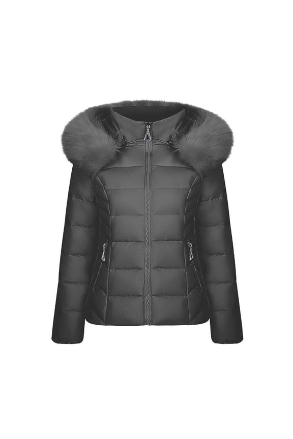 Women's Warm Winter Jackets Snow Coat with Hood Plus SizeWomen's Winter Cotton Jacket With Hood, Waist, And Plush To Overcome Outer Coat