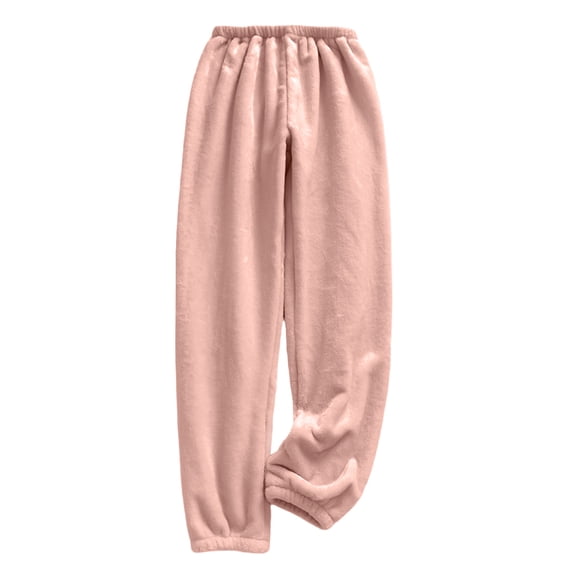 Ruimatai Women's Winter Fleece Pajama Pants with Pockets Soft Plush Thermal Lounge Bottoms Cozy Home Wear