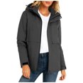 thumbnail image 1 of Ruimatai Women's Winter Hooded Parka Coat Long Sleeve Casual Jacket with Zipper Buttons Pockets for Daily Comfort Warmth, 1 of 7