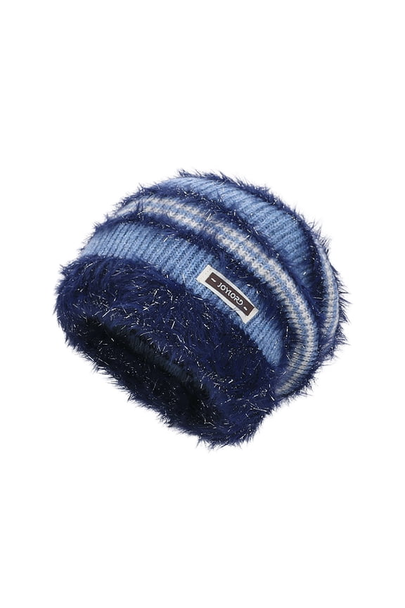 Women's Winter Knitted Beanie Hat Warm Soft Acrylic Slouchy Cuffed Cap for Outdoor Sports Cold Weather Ear Protection in Multiple Colors