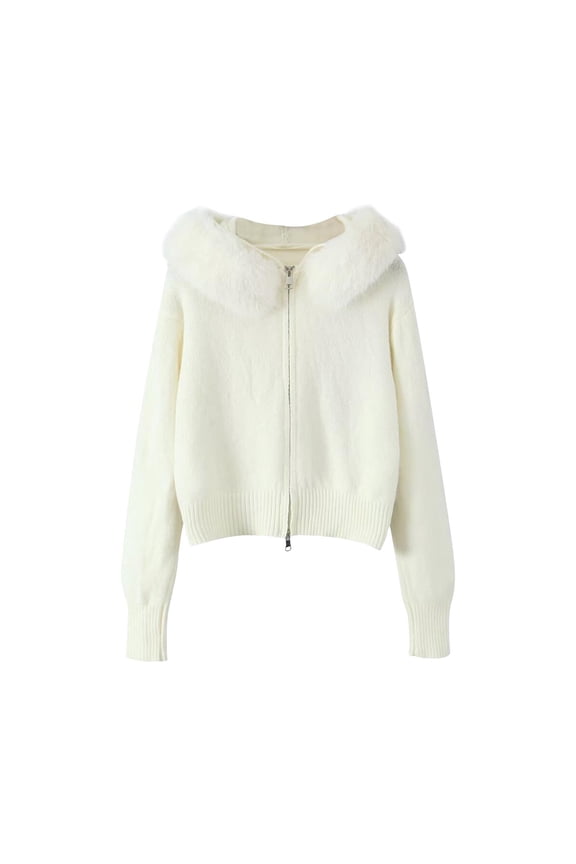 Women's Winter Long Sleeve Sweater Soft Comfy Pullover Reversible Dual Zipper Casual Tops for Everyday Wear