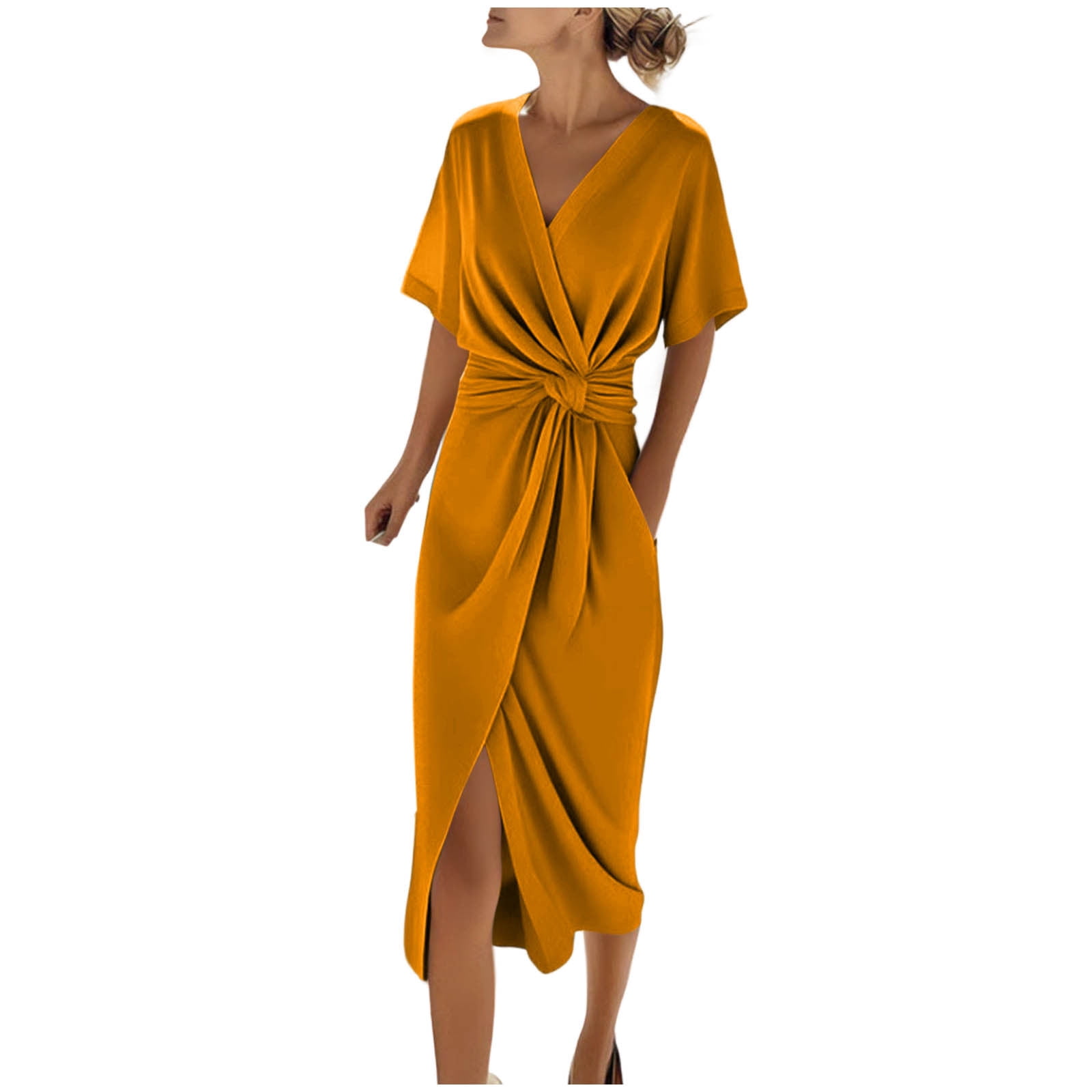 gold wrap midi dress Aileen Sequin Beli Wrap Midi Dress GOLD / L by Sugarlips