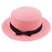 Ruimatai Women's hats Clearance Summer Ladies Women's Summer Solid Top Hat Sun Visor Sun Straw Beach Hat