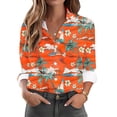 thumbnail image 1 of Ruimatai Womens Button Down Shirts Long Sleeve Collared Floral Print Plus Size Shirt Dressy Casual Business Work Blouses Tops, 1 of 5