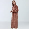 thumbnail image 1 of Ruimatai Womens Hoodie Dress for Women Warm Fall Dresses New Fashion Women's Flannel Nightgown, Home Color Long Dress, Extended Hooded Nightgown, Hooded Dress, 1 of 6