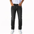 thumbnail image 1 of Ruimatai Womens Jeans Straight Leg Denim Pants Button Fly High Waist Belt Loops Casual Classic Trousers, 1 of 8