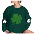 thumbnail image 1 of Ruimatai Womens St. Patrick's Day Green Sweatshirts Long Sleeve Shamrock Graphic Shirts Casual Crew Neck Irish Pullover Tops, 1 of 6