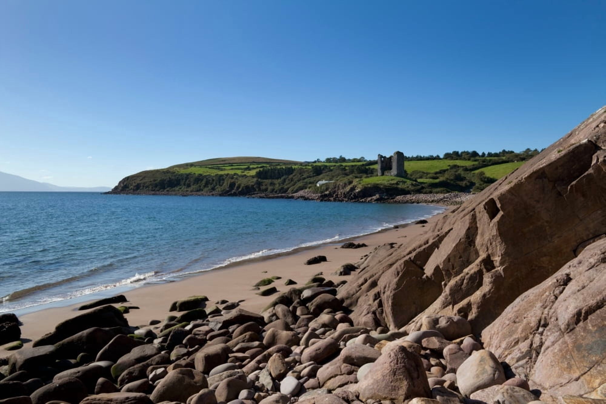 Ruined 16th Century Minard Castle destroyed by the forces of Oliver Cromwell in 1641 Dingle Peninsula County Kerry Ireland Canvas Art - Panoramic Images (27 x 9)