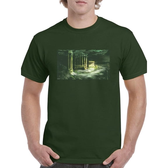 Ruined Temple T-Shirt Men -Anthony Chirstou Designs, Male x-Large