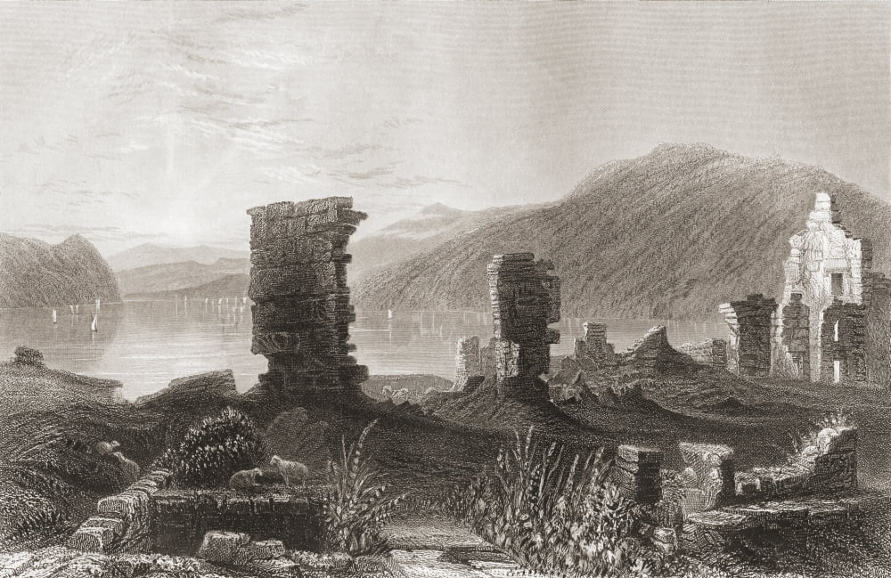 The Ruins Of Fort Ticonderoga New York United States Of America In The Early 19Th Century From The History Of England Published 1859 Canvas Art - Ken Welsh Design Pics (38 x 24)