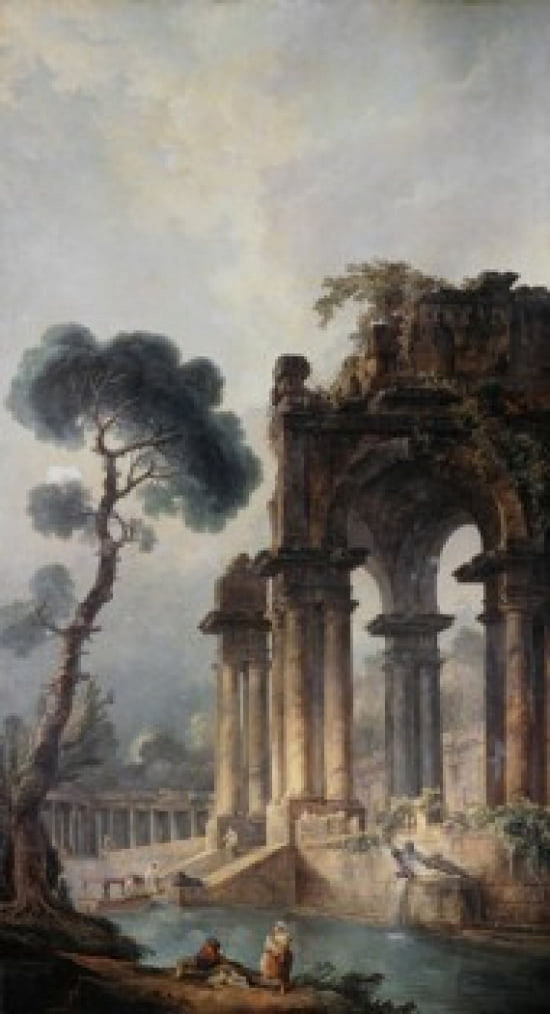 The Ruins Near The Water 1779 Hubert Robert (1733-1808 French) Oil On Canvas Pushkin Museum of Fine Arts Moscow Russia Canvas Art - Hubert Robert (18 x 24)