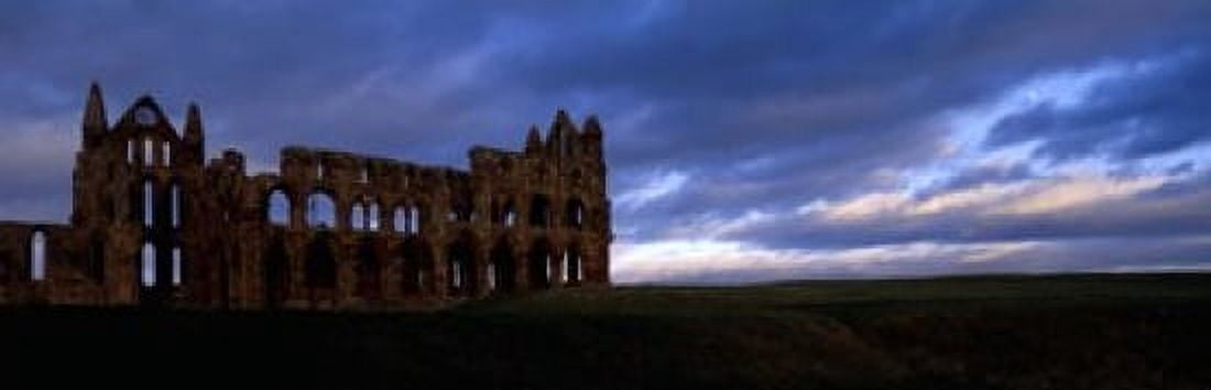 Ruins Of A Church Whitby Abbey Whitby North Yorkshire England United Kingdom Canvas Art - Panoramic Images (18 x 6)