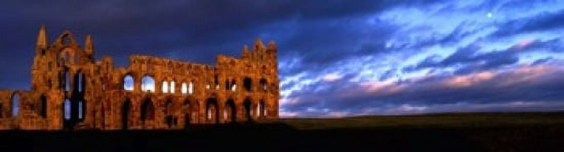 Ruins Of A Church Whitby Abbey Whitby North Yorkshire England United Kingdom Canvas Art - Panoramic Images (21 x 6)