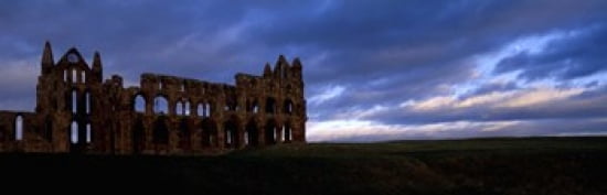 Ruins Of A Church Whitby Abbey Whitby North Yorkshire England United Kingdom Canvas Art - Panoramic Images (36 x 12)