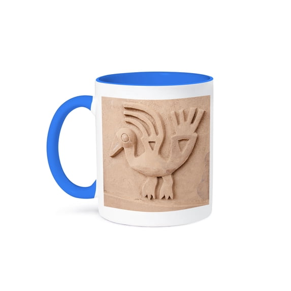 3dRose, Ruins of Chan Chan archaeological site near Trujillo, Lima, Peru, 15oz Two-Tone Blue Mug