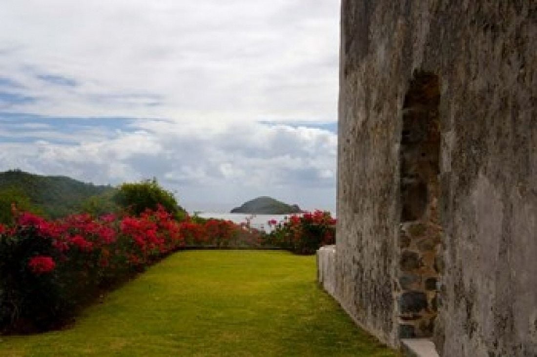 Ruins at Chateau Dubuc Caravelle Peninsula Martinique French Antilles West Indies Canvas Art - Scott T Smith DanitaDelimont (36 x 24)