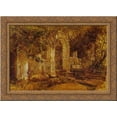 thumbnail image 1 of Ruins in Park 24x18 Gold Ornate Wood Framed Canvas Art by Karl Bryullov, 1 of 2