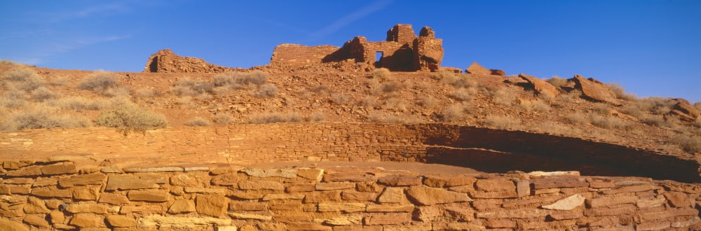 Ruins of 900 year old Hopi village Wupatki National Monument Arizona Canvas Art - Panoramic Images (27 x 9)