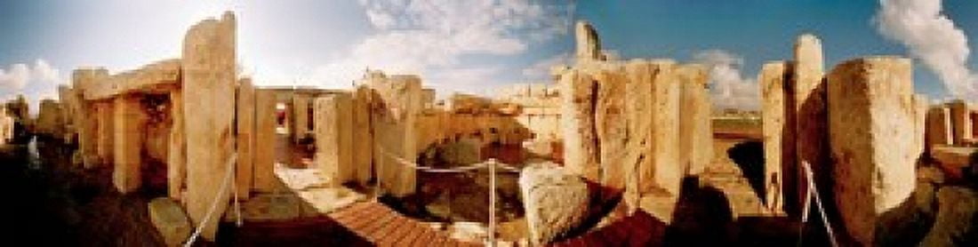 Ruins of Ggantija Temples Gozo Malta Canvas Art - Panoramic Images (40 x 10)