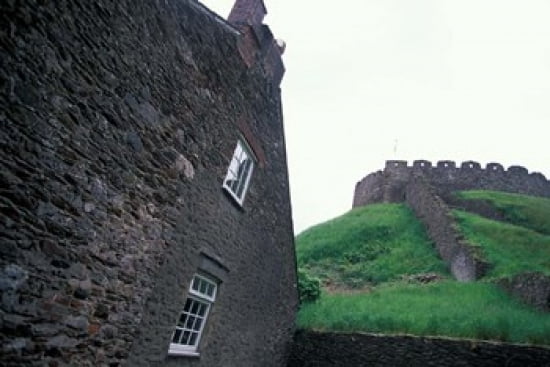Ruins of Norman Castle Totnes Devon England Canvas Art - Nik Wheeler DanitaDelimont (35 x 24)