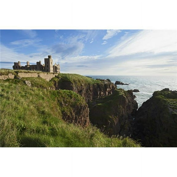 Ruins of Slains Castle Near Cruden Bay - Grampian Scotland Poster Print - 19 x 12