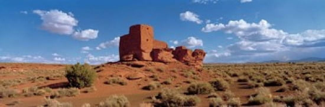 Ruins of a building in a desert Wukoki Ruins Wupatki National Monument Arizona USA Canvas Art - Panoramic Images (18 x 6)