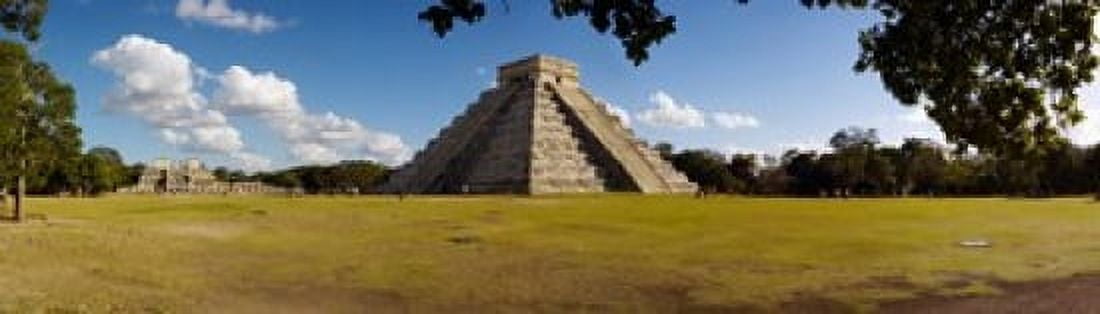 Ruins of a pyramid Kukulkan Pyramid Chichen Itza Yucatan Mexico Canvas Art - Panoramic Images (20 x 6)