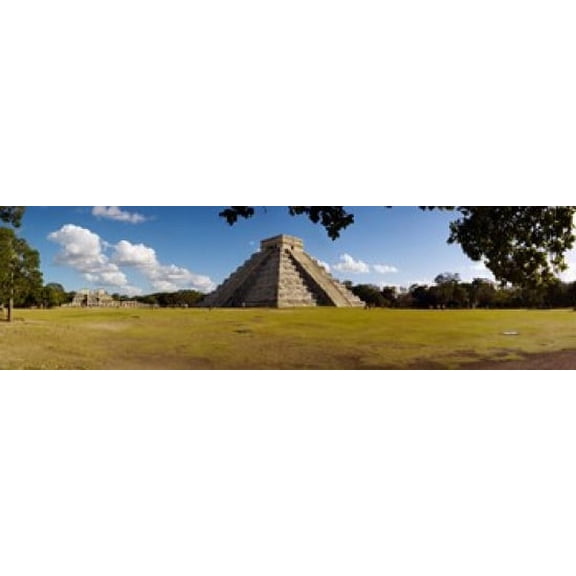 Ruins of a pyramid Kukulkan Pyramid Chichen Itza Yucatan Mexico Canvas Art - Panoramic Images (20 x 6)