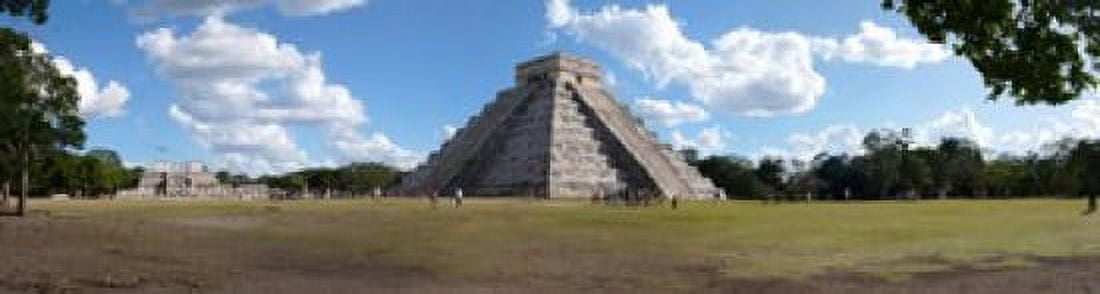 Ruins of a pyramid Kukulkan Pyramid Chichen Itza Yucatan Mexico Canvas Art - Panoramic Images (21 x 6)
