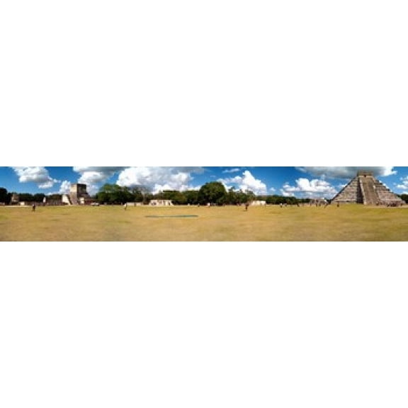 Ruins of a pyramid Kukulkan Pyramid Chichen Itza Yucatan Mexico Canvas Art - Panoramic Images (22 x 4)
