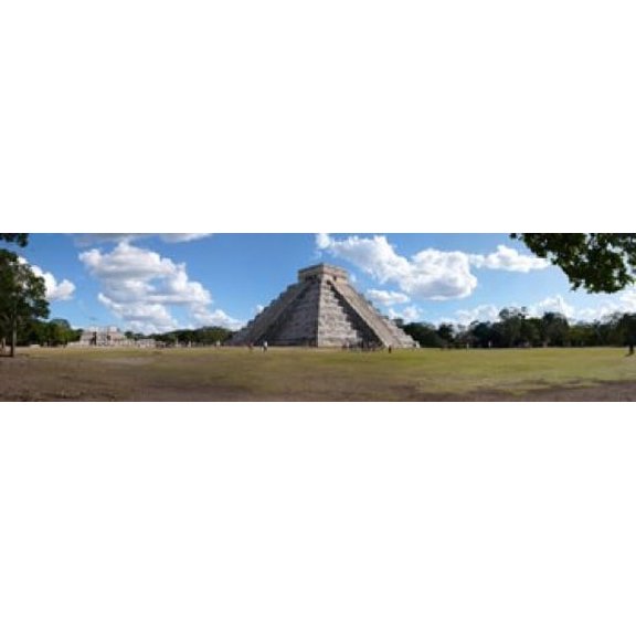 Ruins of a pyramid Kukulkan Pyramid Chichen Itza Yucatan Mexico Canvas Art - Panoramic Images (42 x 12)