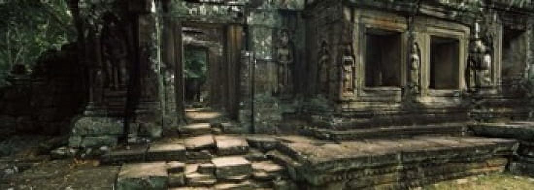 Ruins of a temple Banteay Kdei Angkor Cambodia Canvas Art - Panoramic Images (18 x 7)