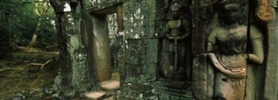 Ruins of a temple Banteay Kdei Angkor Cambodia Canvas Art - Panoramic Images (36 x 13)