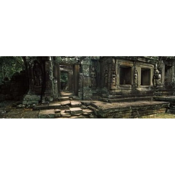 Ruins of a temple, Banteay Kdei, Angkor, Cambodia Poster Print (18 x 7)