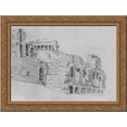 thumbnail image 1 of Ruins of an old temple 24x18 Gold Ornate Wood Framed Canvas Art by Konstantin Bogaevsky, 1 of 2
