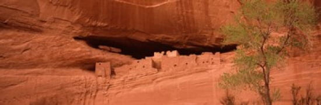 Ruins of house White House Ruins Canyon De Chelly Arizona USA Canvas Art - Panoramic Images (18 x 6)