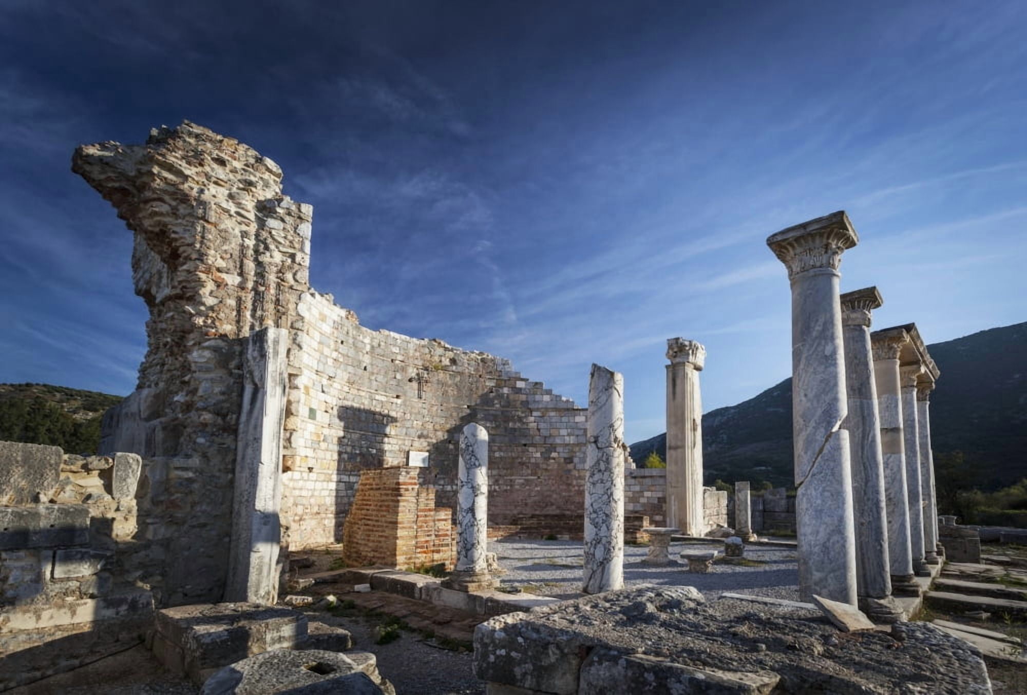 Ruins of the Church of Mary and Council of Ephesus Ephesus Turkey Canvas Art - Reynold Mainse Design Pics (36 x 24)