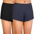 thumbnail image 1 of Ruisita 2 Pack Girl Boy Cut Low Rise Shorts Comfortable Dance and Bike Shorts Skirt Shorts for Teenagers, 1 of 6